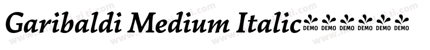 Garibaldi Medium Italic字体转换